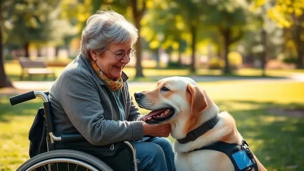 Benefícios da companhia de cães para pessoas com deficiência Benefícios da companhia de cães para pessoas com deficiência