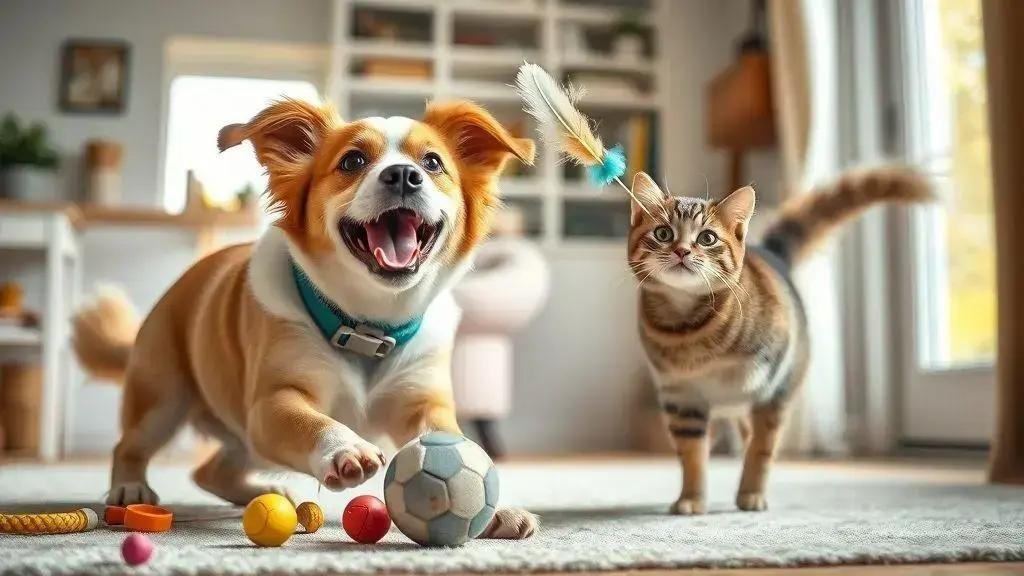 Brinquedos e atividades que mantêm o pet animado Brinquedos e atividades que mantêm o pet animado