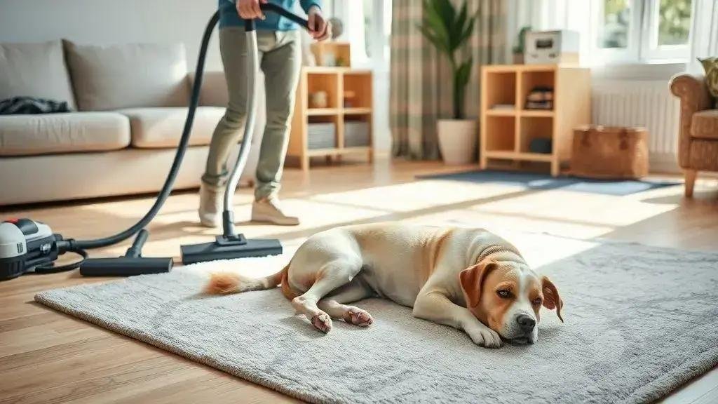 Rotina de limpeza adaptada à presença dos animais Rotina de limpeza adaptada à presença dos animais