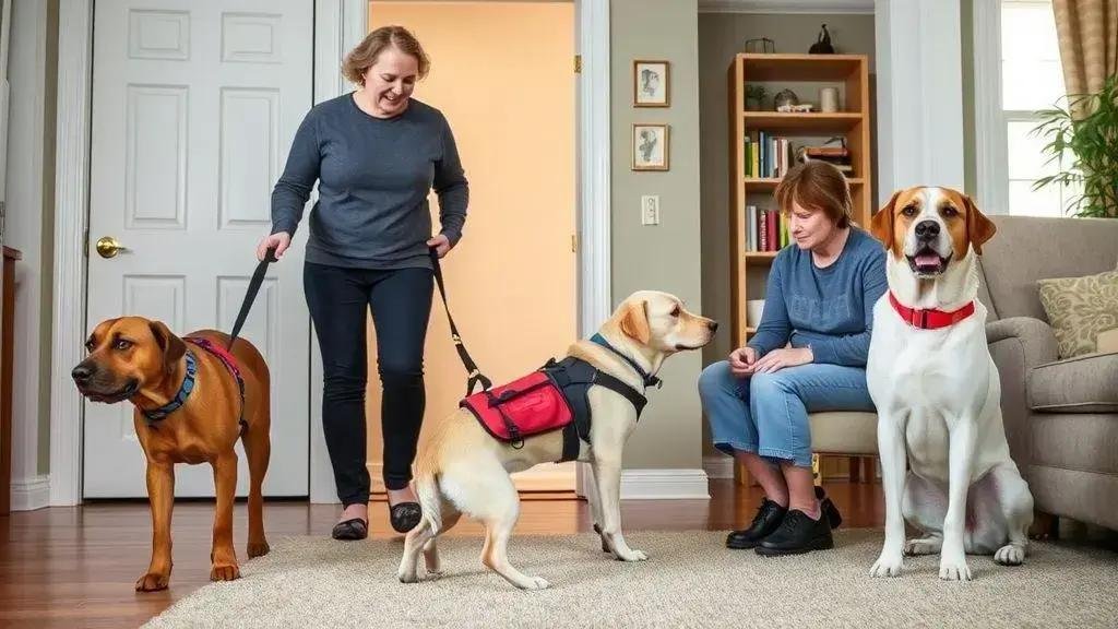 Tipos de cães que auxiliam pessoas com deficiência Tipos de cães que auxiliam pessoas com deficiência